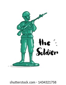 soldier hand drawn white background