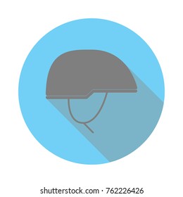Soldier helmet flat icon. Army sign on white background