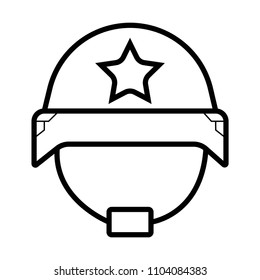 Soldier helmet icon