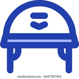 soldier helmet icon blue style design