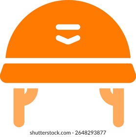 soldier helmet icon dualtone style design