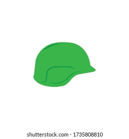 Icono de casco de soldado. Ilustración vectorial de logotipo.