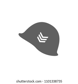 Soldier helmet icon vector in trendy flat style isolated on white background
