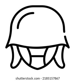 Soldier helmet line icon download