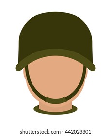 soldier icon. Armed forces design. graphic vector 