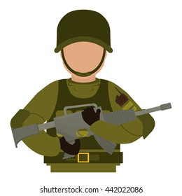 soldier icon. Armed forces. vector graphic