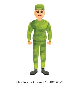 Soldier icon. Cartoon of soldier vector icon for web design isolated on white background