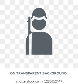Soldier icon. Soldier design concept from Army collection. Simple element vector illustration on transparent background.