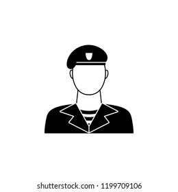 Soldier icon. Element of war and piece. Premium quality graphic design icon. Signs and symbols collection icon for websites, web design, mobile app on white background