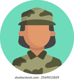 Soldier Icon Fill Vector Illustration