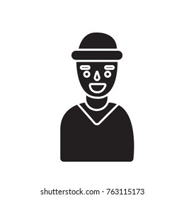 soldier icon flat black