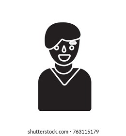 soldier icon flat black