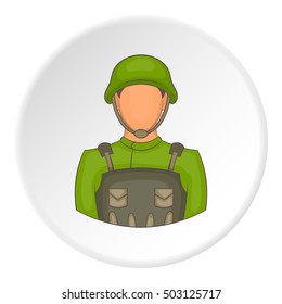 Soldier icon. Flat illustration of soldier vector icon for web