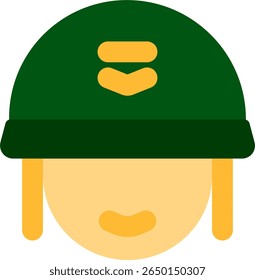 Diseño de estilo plano de icono de soldado