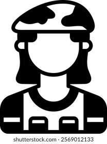 Soldier Icon Glyph Vector Illustration