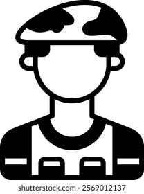 Soldier Icon Glyph Vector Illustration