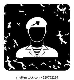 Soldier icon. Grunge illustration of soldier vector icon for web