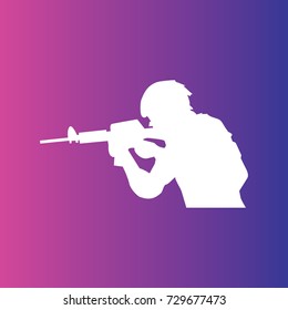 soldier icon illustration isolated vector sign symbol