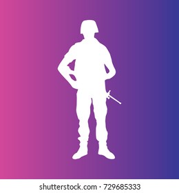 soldier icon illustration isolated vector sign symbol
