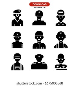 soldier icon or logo isolated sign symbol vector illustration - Collection of high quality black style vector icons
