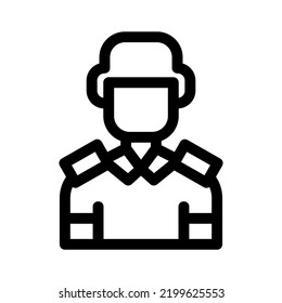 soldier icon or logo isolated sign symbol vector illustration - high quality black style vector icons
