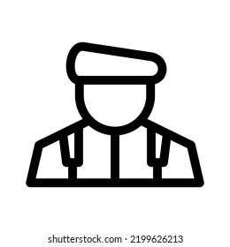 Soldier Icon Or Logo Isolated Sign Symbol Vector Illustration - High Quality Black Style Vector Icons
