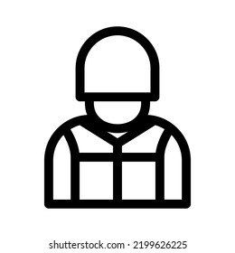 soldier icon or logo isolated sign symbol vector illustration - high quality black style vector icons
