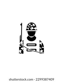 icono del soldado, mejor icono plano del vector.