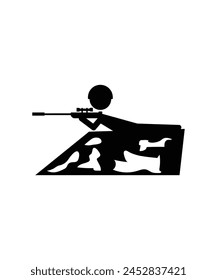 Soldaten-Ikone, beste Vektorgrafik-Flachsymbol.
