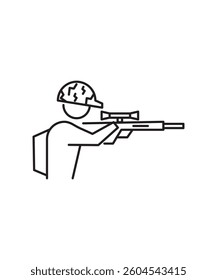 soldier icon, vector best line icon.