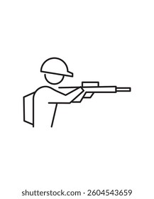 soldier icon, vector best line icon.