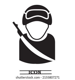 Icono de soldado. Ilustración vectorial eps10.