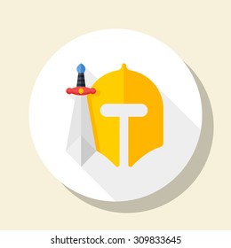 Soldier icon, vector illustration. Flat design style with long shadow,eps10