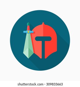 Soldier icon, vector illustration. Flat design style with long shadow,eps10
