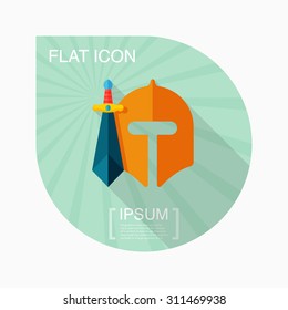 Soldier icon, vector illustration. Flat design style with long shadow,eps10