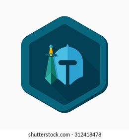 Soldier icon, vector illustration. Flat design style with long shadow,eps10