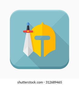 Soldier icon, vector illustration. Flat design style with long shadow,eps10