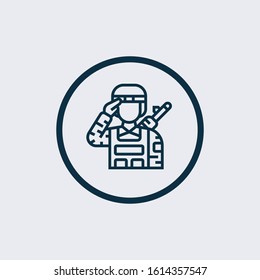 Soldier icon of vector illustration for web and mobile design