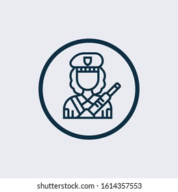 Soldier icon of vector illustration for web and mobile design