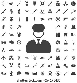 Soldier icon of vector illustration for web and mobile design. Set of weapon icons