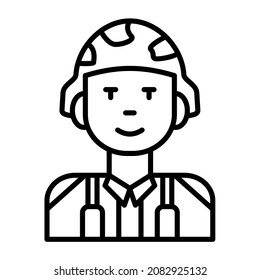 Soldier icon vector image. Can also be used for web apps, mobile apps and print media.