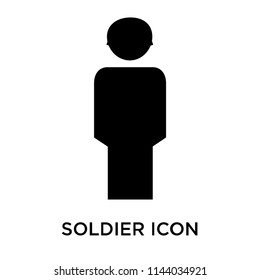 Soldier icon vector isolated on white background for your web and mobile app design, Soldier logo concept