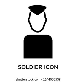 Soldier icon vector isolated on white background for your web and mobile app design, Soldier logo concept
