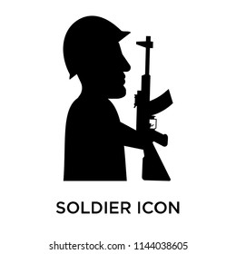 Soldier icon vector isolated on white background for your web and mobile app design, Soldier logo concept