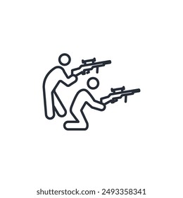 soldier icon. vector.Editable stroke.linear style sign for use web design,logo.Symbol illustration.