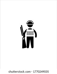 icono de soldado,mejor icono plano del vector.