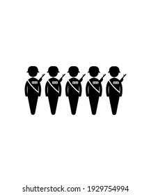 Soldatensymbol, Vektorsymbol mit der besten flachen Ikone.