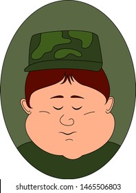 Soldado, ilustración, vector sobre fondo blanco.