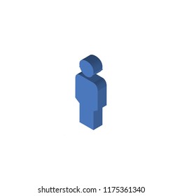 Soldier isometric left top view 3D icon