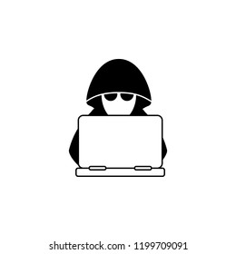 Soldier laptop icon. Element of war and piece. Premium quality graphic design icon. Signs and symbols collection icon for websites, web design, mobile app on white background